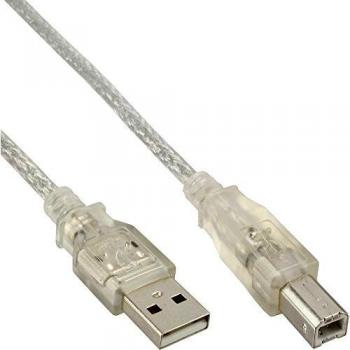 Cable USB 2.0 A a B Transparente 7 m