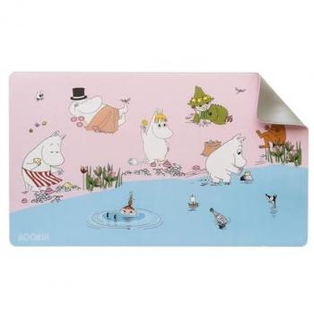 Alfombrilla de Ratón XL Moomin de Piel Vegana - Protector de Escritorio Impermeable y Antideslizante (35x60 cm)