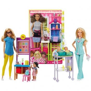 Barbie Quiero Ser Peluquera de Mascotas / Profesora / Pediatra / Dentista DHB63