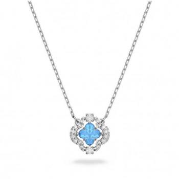 Swarovski Sparkling Dance Necklace Blue Clover Gray Female ONE SIZE