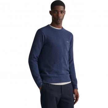 GANT Men's Bicolored Raglan Half Zip Jumper - 480 Dark Navy Melange - XL