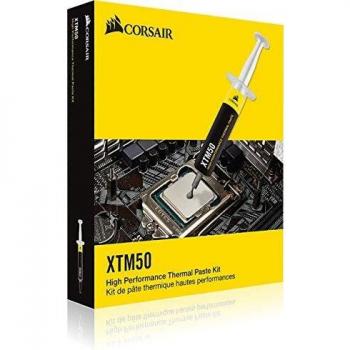 Corsair CT-9010002-WW XTM50 CPU/GPU Thermal Compound Paste Kit, High Performance, Ultra-Low Thermal Impedance, Premium Zinc Oxide Based, Includes Application Stencil and Spreader, 5 G
