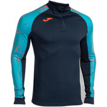 Joma Elite IX Men's Half Zip Sweatshirt in Navy and Turquoise
