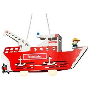 Lámpara colgante infantil barco de bomberos Fred