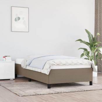 Cama solar de tela gris taupe 90x190 cm Tortorora Vidaxl