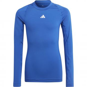 Camiseta de fútbol Adidas Techfit Aeroready para niño, manga larga, tecnología Aeroready para la gestión de la humedad, ajuste ceñido para mayor soporte y comodidad durante el rendimiento deportivo