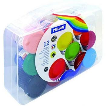MILAN 03212 - Pack de 12 témperas, Multicolor, 40 ml