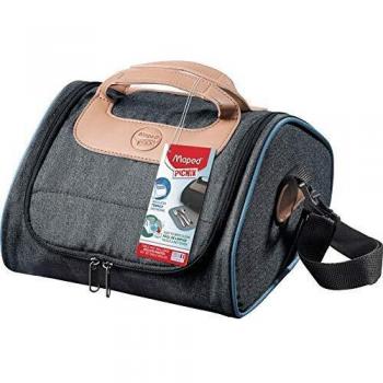 Maped - Bolsa Porta Alimentos - Colección Concept Adulto - Capacidad para 4,4 Litros - Color Azul - Función Isotérmica para Mantener la Comida Fresca - Apertura Completa - Incluye Mantel y Correa