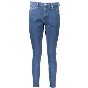 Tommy Jeans Women's High Waist Skinny Blue Cotton Pants W30 L30