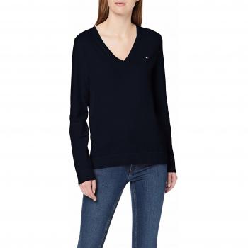 Tommy Hilfiger Heritage V-Neck Sweater suéter, Azul