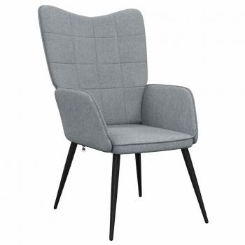 Silla de Relajación de Tela Gris Claro Vidaxl