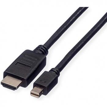 Cable Adaptador Mini DisplayPort a HDMI Macho 3 m, 1080p 60Hz, Blindado, Negro