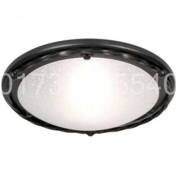 Plafón Pembroke, negro, 1 bombilla