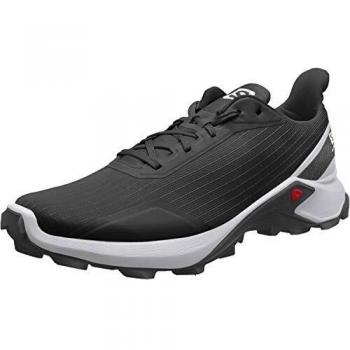 Salomon Alphacross, Zapatillas de trail running para Hombre, Negro Black White Monument, 42 EU