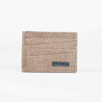 Pepe Jeans Jeans Tarjetero Marrón 9,5x7,5 cms Piel