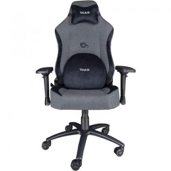 Talius Panther Silla Gaming Negra/Gris con Asiento Acolchado Tapizado, Reposabrazos 3D, Mecanismo Butterfly, Base de Metal, Ruedas de 60mm y Pistón de