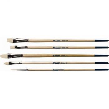 Set 5 pinceles cerda surtidos mango largo art creation