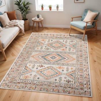 Alfombra Escandinava Bohemia Multicolor 200 x 275 cm - Surya, Corto Pelo, Diseño Moderno