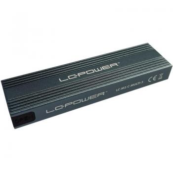LC-Power LC-M2-C-MULTI-3 Caja externa para disco duro externo y unidad de estado sólido (SSD) M.2 Antracita