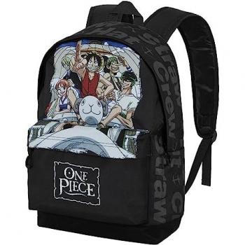 Mochila One Piece Pirates 30cm x 41cm x 18cm, Capacidad 22L, Color Azul, Modelo HS FAN 2.0