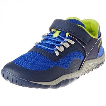 Merrell Zapatillas De Trail Running Trail Glove 7 Ac, color azul marino, gris y verde, talla infantil 32