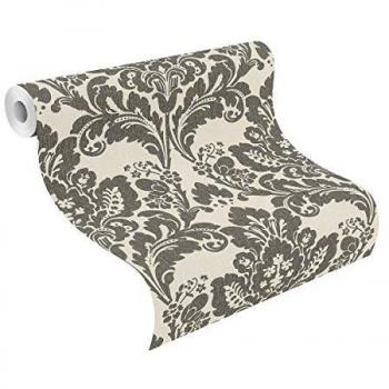 Papel Pintado No Tejido Rasch Poetry II, Barroco Ornamental, Marrón Oscuro, 0.53 x 10.05 m