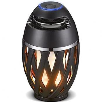 Luceco LED Bluetooth Flame Speaker, USB Charged, IP65 Rated, Black