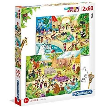 Clementoni 2 Puzzles 60 Piezas Zoo, Color Mehrfarben