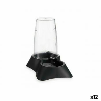 Comedero para Mascotas Transparente Antracita Polipropileno 650 ml