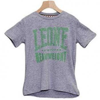 Leone - Plain Heavyweight Kids Camiseta de Manga Corta - Gris Melange