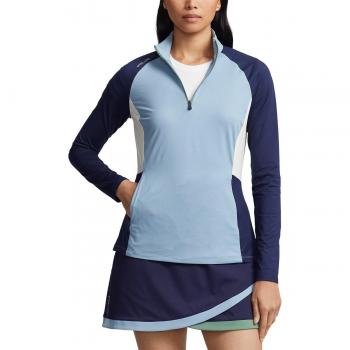 Jersey de mujer Color-Blocked Jersey Zip Pullover Polo Golf Ralph Lauren