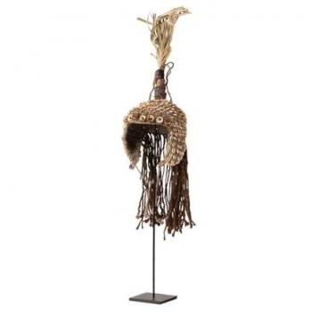 Figura Decorativa de Madera Natural 20x20x80 cm - Estilo y Elegancia Artesanal