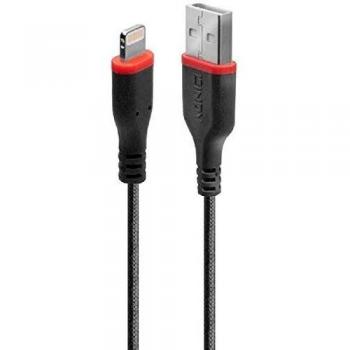 LINDY Cable de Carga de Alta Resistencia USB Tipo A a Lightning, 3 m