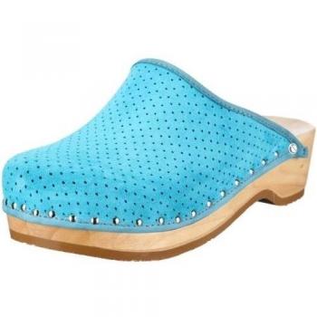 Berkemann Standard-Toeffler 00400-367 - Zuecos de ante para mujer, Azul, 42
