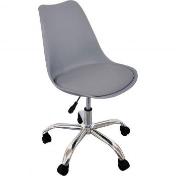 Silla de Escritorio Enjoy con 5 Ruedas, Color Gris, Dimensiones 79/86,5 x 48 x 54 cm
