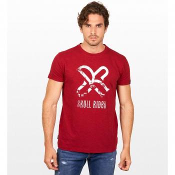 Camiseta Skull Rider de hombre en algodón orgánico con diseño de calavera en la parte delantera