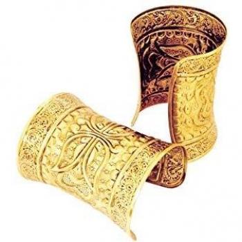 Guirca Par de Brazaletes de Romana metálicos