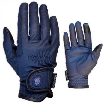 Guantes de Equitación Serino Azul Talla S - Equipamiento Artesanal para Caballo