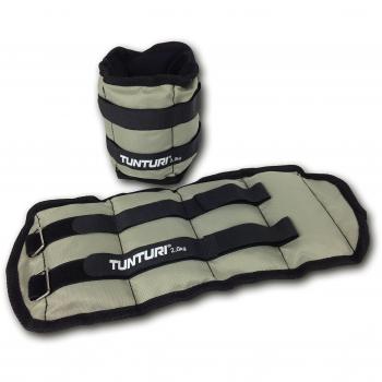Tunturi 14tusfu107 Muñequeras/Tobilleras lastradas 2 Unidades de 2 Kilos Cada una, Adultos Unisex, Gris, 2 kg