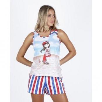 PIJAMA GORJUSS SANTORO SIN MANGAS BEACH BELLE PARA MUJER