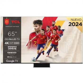 Televisor TCL 65C855 de 65 pulgadas con tecnología QD-MiniLED, resolución 4K HDR Premium y Smart TV Google Assistant