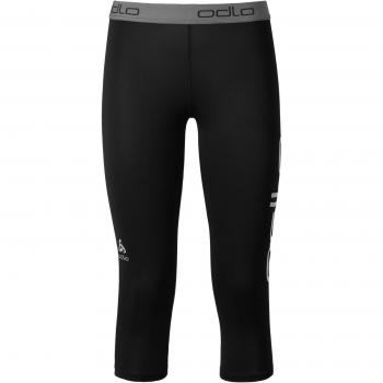 Odlo Tights 3/4 Sliq 2.0, mujer, color Verde - negro/plateado, tamaño XL