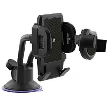 Soporte Doble para Smartphone con Ventosas Multi-superficie TNB - Negro