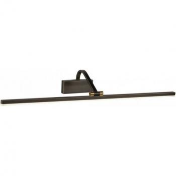 Aplique de pared LED integrado Bilbao de acero negro y policarbonato con acabado en oro cepillado, 17W, 3000K
