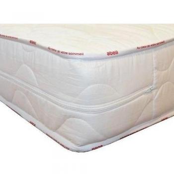 Abeil Colchón desenfundable en espuma AB100 – apoyo firme – poliéster blanco, Cama 90 x 200 cm