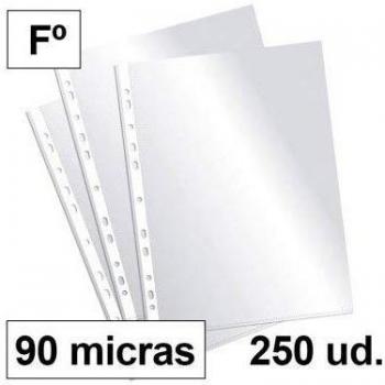 Fundas Multitaladro Supercristal Polipropileno Fº 90 Micras 250 Fundas
