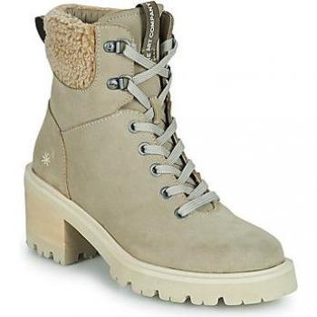 Botines de Tacón LUX Suede Piedra para Mujer - BRUGGE