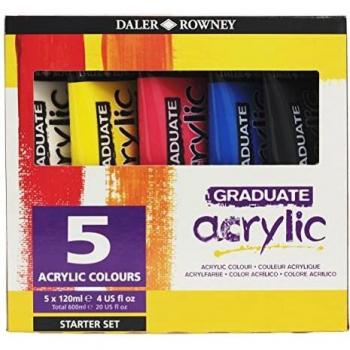 Daler Rowney Graduate Colores Acrílicos Starter Set 5x120 ml
