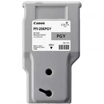 Canon PFI-206 PGY - Cartucho de tinta para impresora fotográfica Image Prograf IPF6400/IPF6450, color gris