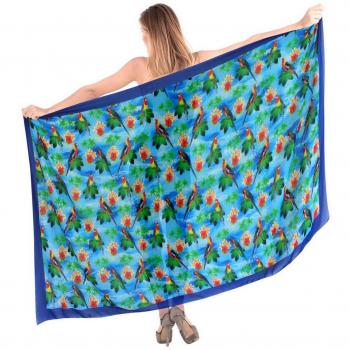 Kaftán Anthemion Azul para Playa y Baño de La Leela
